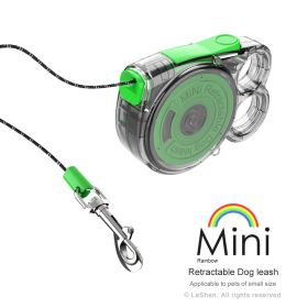 Mini Retractable Dog Leash, Suitable For Small Pets. With A Lightweight Design, It Is Convenient To Use And Is A Must-have For Outdoor Activities. (Color: Green)