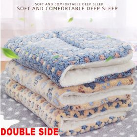 Reusable Bed Pet Cat Bed Dog Bed Thickened Pet Soft Fleece Pad Blanket Bed Mat Cushion Home Portable Washable Rug Keep Warm (Color: 93Grey bear, size: SIZE L)
