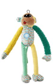 Vibrant Life Multicrew Monkey Plush Dog Toy, Six Squeakers, 18" (Vibrant Life: 946583113ref)